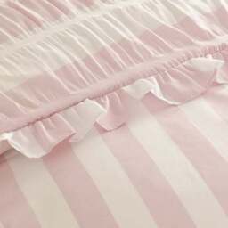 Catherine Lansfield Seersucker Frill Stripe Polycotton Duvet Cover & Pillowcase Set - thumbnail 4