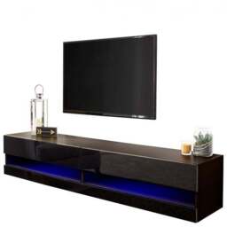 "Galicia LED Extra Wide Floating Wall TV Unit for TVs up to 80""" - thumbnail 3