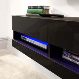 "Galicia LED Extra Wide Floating Wall TV Unit for TVs up to 80""" - thumbnail 2