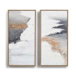 Set of 2 Waves Framed Canvases - thumbnail 3