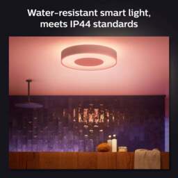 Philips HUE Xamento Medium Smart LED Bathroom Flush Ceiling Light - thumbnail 4