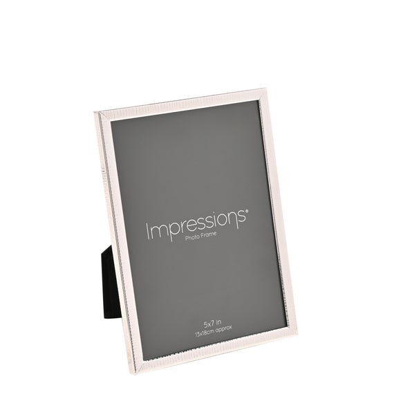 Impressions Silver Plated Thin Crackled Photo Frame - image 1