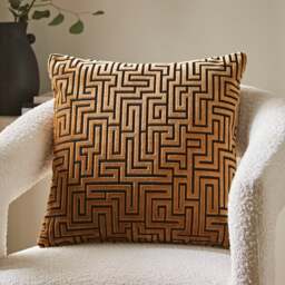 Greek Key Cut Square Cushion - thumbnail 1