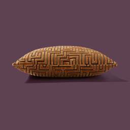 Greek Key Cut Square Cushion - thumbnail 3
