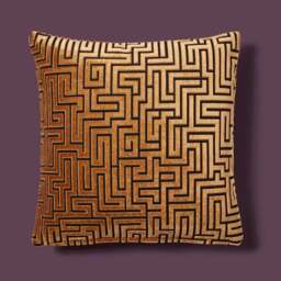 Greek Key Cut Square Cushion - thumbnail 2
