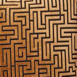 Greek Key Cut Square Cushion - thumbnail 4