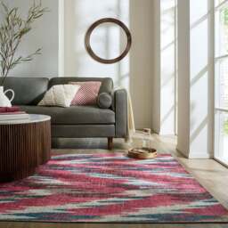 Ikat Abstract Washable Rug