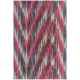 Ikat Abstract Washable Rug - thumbnail 5