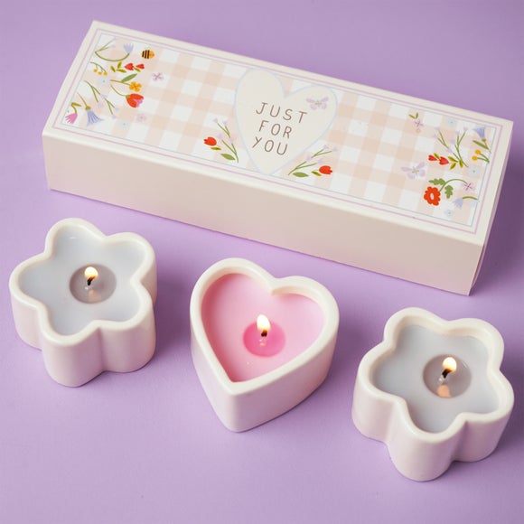 Love Life Just For You Set of 3 Lychee & Raspberry Mini Candles - image 1