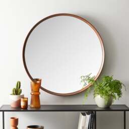 Elements Round Framed Wall Mirror - thumbnail 1