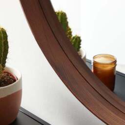 Elements Round Framed Wall Mirror - thumbnail 2