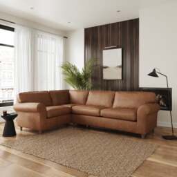 Flori Arizona Faux Leather Corner Sofa - thumbnail 1