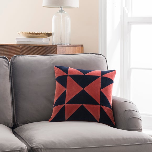 Clara Triangle Patchwork Square Cushion - image 1