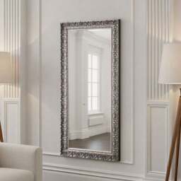 Yearn Carved Antique Bevelled Full Length Wall Mirror - thumbnail 1