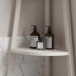 Elsie Corner Ladder Shelf with Door - thumbnail 4