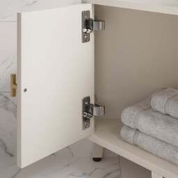Elsie Corner Ladder Shelf with Door - thumbnail 3