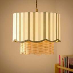 Stripe Scallop Easy Fit Lamp Shade - thumbnail 2