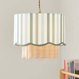 Stripe Scallop Easy Fit Lamp Shade - thumbnail 1