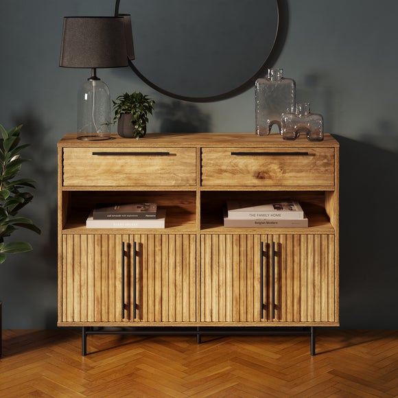 Bryant Hallway Console Table with Shoe Storage, Mango Wood Effect - image 1