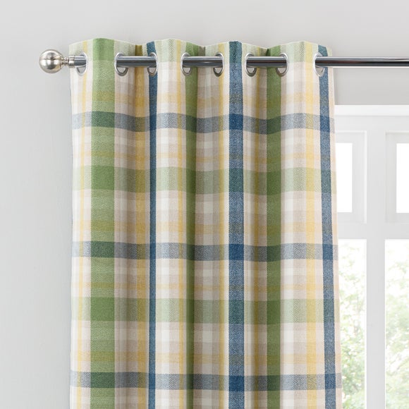 Kempton Check Eyelet Curtains - image 1