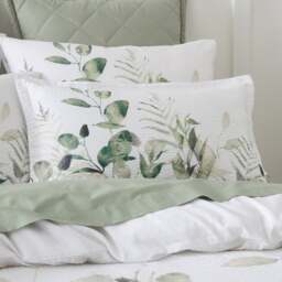 Foliage Seersucker Green Oxford Pillowcase - thumbnail 1