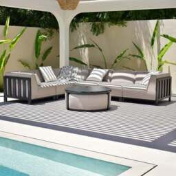 Maze Ibiza Medium Corner Garden Sofa Set with Round Coffee Table - thumbnail 3