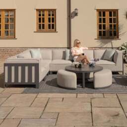 Maze Ibiza Medium Corner Garden Sofa Set with Round Coffee Table - thumbnail 4