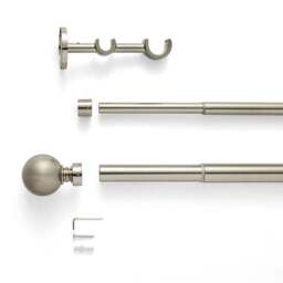 Ashton Double Layer Extendable Metal Curtain Pole - thumbnail 2