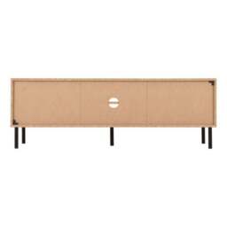 "Leon 2 Door TV Unit Stand for TVs up to 65"", Oak Effect" - thumbnail 6