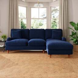 Beatrice II Matte Velvet 4 Seater Corner Storage Sofa Bed - thumbnail 2