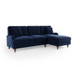 Beatrice II Matte Velvet 4 Seater Corner Storage Sofa Bed - thumbnail 6