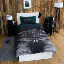 Mercedes Stealth Polycotton Single Duvet Cover & Pillowcase Set