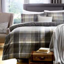 Dreams & Drapes Lodge Connolly Check 100% Brushed Cotton Duvet Cover & Pillowcase Set - thumbnail 2