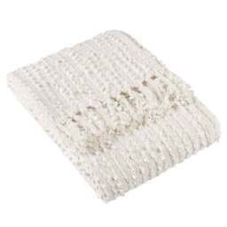 Arvo Boucle Polycotton Yarn Throw Blanket 130cm x 180cm - thumbnail 3