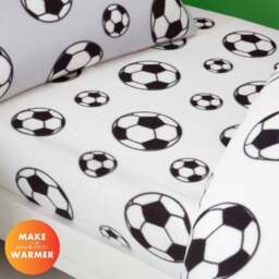 Catherine Lansfield Football Fleece Fitted Sheet - thumbnail 2