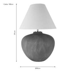 Hereford Mid Century Ceramic Table Lamp - thumbnail 6