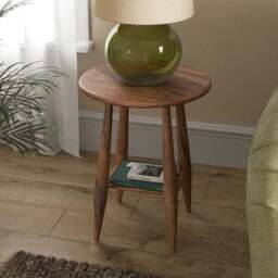 Haider Side Table, Acacia Wood - thumbnail 2