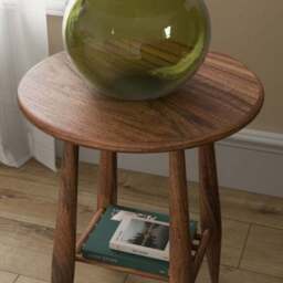 Haider Side Table, Acacia Wood - thumbnail 3