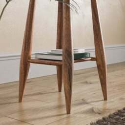 Haider Side Table, Acacia Wood - thumbnail 5