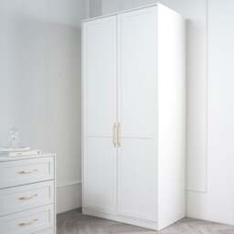 Austen Double Wardrobe, White - thumbnail 1