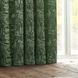 Winter Woods Emerald Eyelet Curtains - thumbnail 5