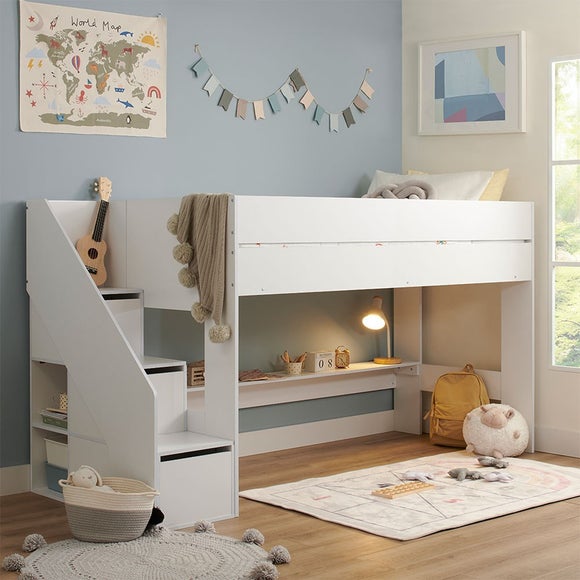 Olivia Mid Sleeper Bed Frame With Storage - image 1