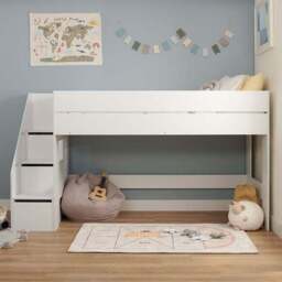 Olivia Mid Sleeper Bed Frame With Storage - thumbnail 2