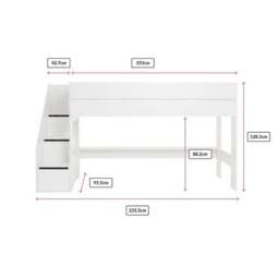 Olivia Mid Sleeper Bed Frame With Storage - thumbnail 6