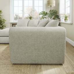 Blake Curved Arm Chunky Chenille Corner Chaise Sofa - thumbnail 2