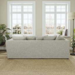 Blake Curved Arm Chunky Chenille Corner Chaise Sofa - thumbnail 3