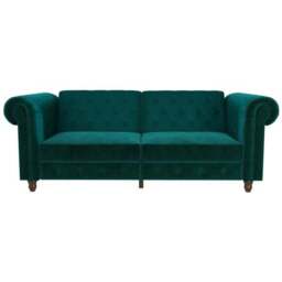 Felix Velvet Chesterfield Double Sofa Bed - thumbnail 3