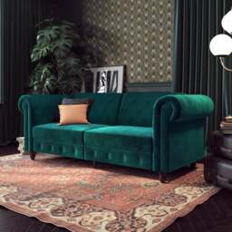 Felix Velvet Chesterfield Double Sofa Bed