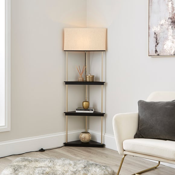 Georgi Shelved Corner Floor Lamp - image 1