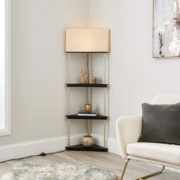 Georgi Shelved Corner Floor Lamp - thumbnail 1
